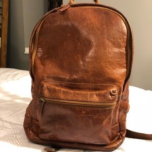 casual leather backpack
